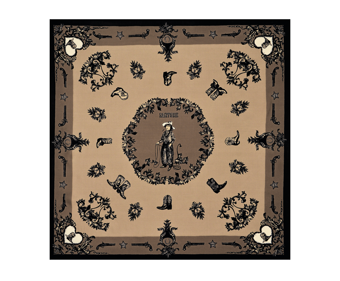 FOULARD WESTERN GRIGIO 1