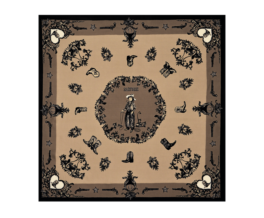 FOULARD WESTERN GRIGIO