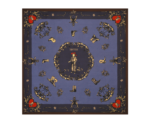 FOULARD WESTERN BLU