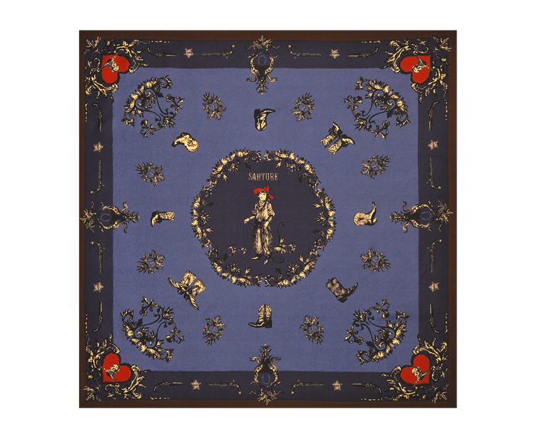 FOULARD WESTERN BLU 1