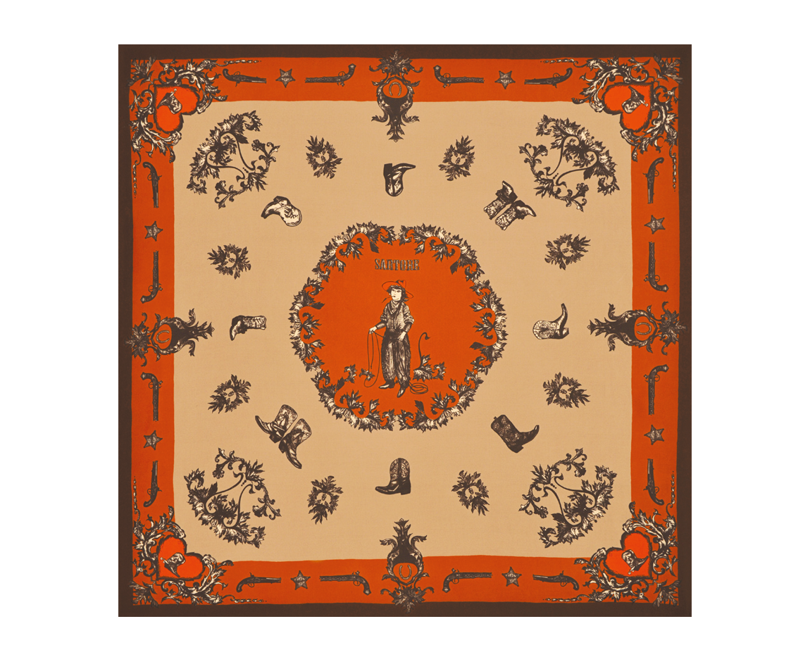 FOULARD WESTERN ARANCIO 1