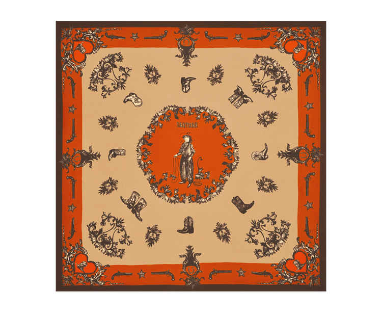 FOULARD WESTERN ARANCIO 1
