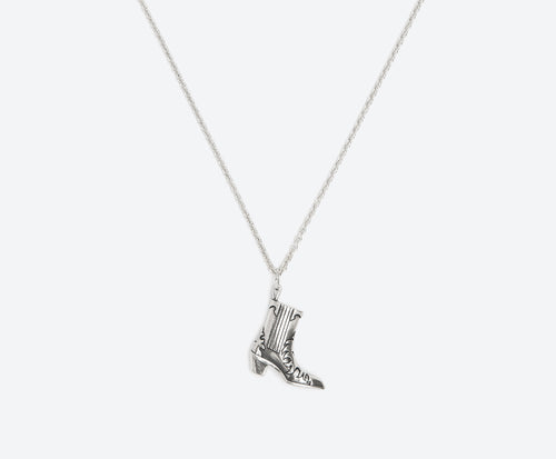 SILVER FLAME NECKLACE