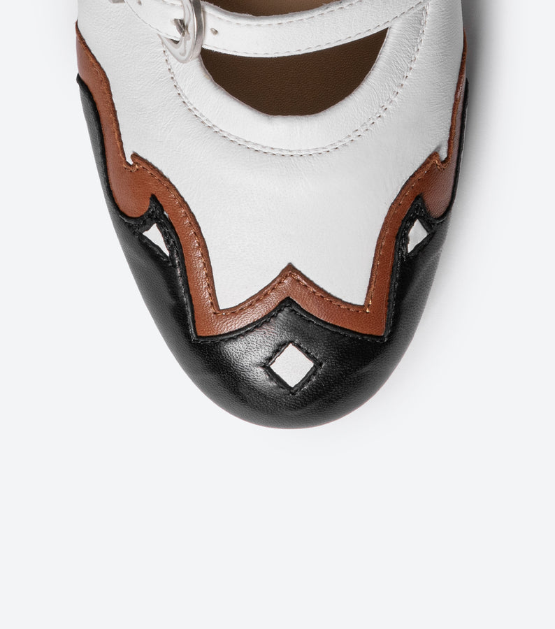 SR4913 NAPPA BIANCO/CUOIO/NERO