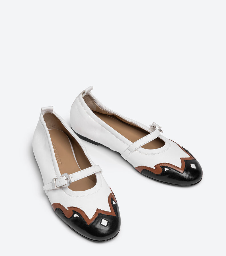 SR4913 NAPPA BIANCO/CUOIO/NERO