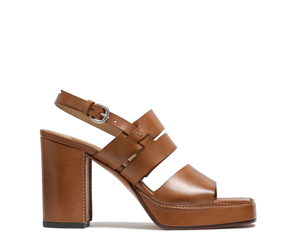 Open sales toe cuoio